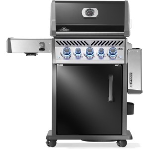 Grill gazowy Napoleon Rogue PRO-S 425 RSIB z palnikiem rożna, palnikiem bocznym Sizzle Zone i rożnem, Czarny