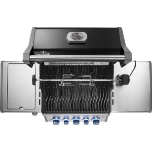 Grill gazowy Napoleon Rogue PRO-S 425 RSIB z palnikiem rożna, palnikiem bocznym Sizzle Zone i rożnem, Czarny