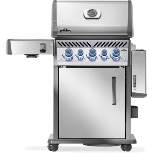 Grill gazowy Napoleon Rogue PRO-S 425 RSIB z palnikiem rożna i palnikiem bocznym Sizzle Zone, Stal Szlachetna