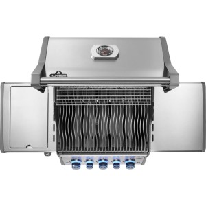 Grill gazowy Napoleon Rogue PRO-S 425 RSIB z palnikiem rożna i palnikiem bocznym Sizzle Zone, Stal Szlachetna
