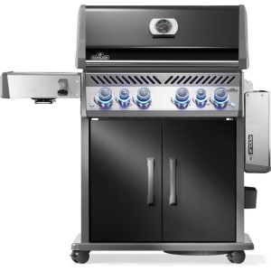 Grill gazowy Napoleon Rogue PRO-S 525 RSIB z palnikiem rożna i palnikiem bocznym Sizzle Zone, Czarny