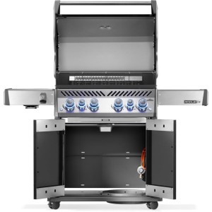 Grill gazowy Napoleon Rogue PRO-S 525 RSIB z palnikiem rożna i palnikiem bocznym Sizzle Zone, Czarny