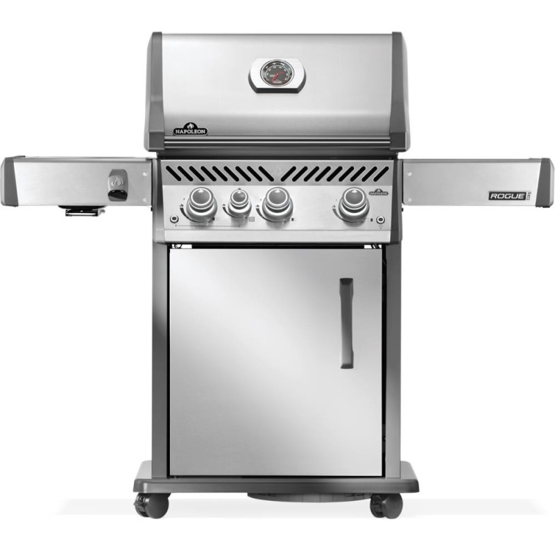 Grill gazowy Napoleon Rogue PRO 425 SIB z palnikiem bocznym Sizzle Zone, Stal Szlachetna