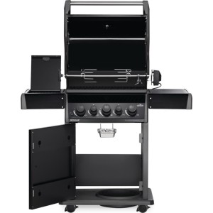 Grill gazowy Napoleon Rogue 425 RSB z palnikiem rożna, kuchenką boczną i rożnem, Czarny