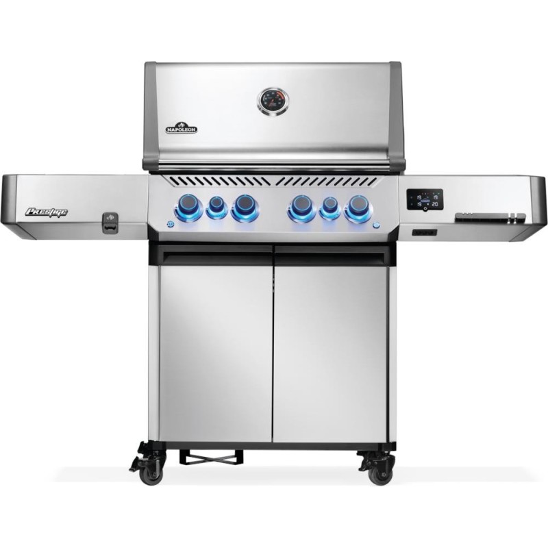Grill gazowy Napoleon Prestige 500 Connected RSIB z palnikiem rożna i palnikiem bocznym Sizzle Zone, WiFi