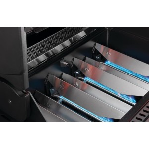 Grill gazowy Napoleon Prestige 500 RSIB z palnikiem rożna i palnikiem bocznym Sizzle Zone, Czarny