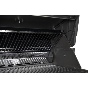 Grill gazowy Napoleon Prestige 500 RSIB z palnikiem rożna i palnikiem bocznym Sizzle Zone, Czarny