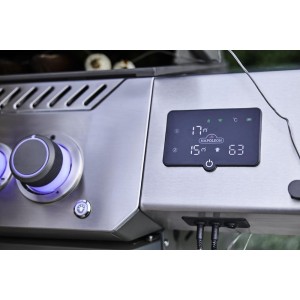 Grill gazowy Napoleon Prestige 500 Connected RSIB z palnikiem rożna i palnikiem bocznym Sizzle Zone, WiFi, Czarny