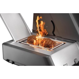 Grill gazowy Napoleon Prestige 500 Connected RSIB z palnikiem rożna i palnikiem bocznym Sizzle Zone, WiFi, Czarny