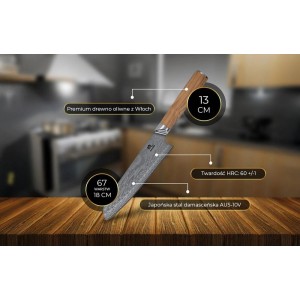 Oribu Santoku - Uniwersalny, wielozadaniowy nóż szefa kuchni SHIORI