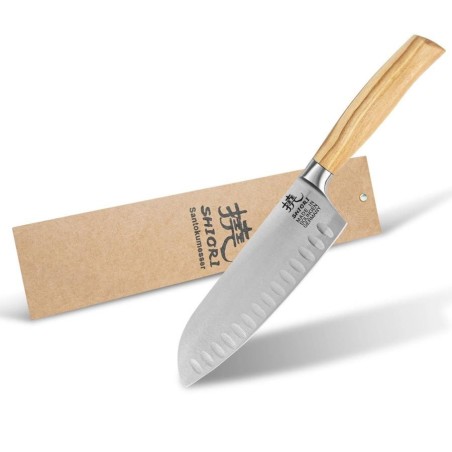 Hamburg Santoku - Uniwersalny, wielozadaniowy nóż szefa kuchni ze stali niemieckiej 1.4116 SHIORI