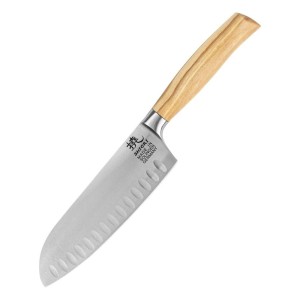 Hamburg Santoku - Uniwersalny, wielozadaniowy nóż szefa kuchni ze stali niemieckiej 1.4116 SHIORI