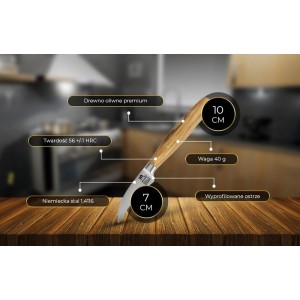 Hamburg Shoto -  Nóż do obierania ze stali niemieckiej 1.4116 SHIORI