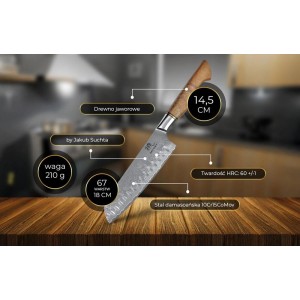 Santoku by Jakub Suchta - Uniwersalny, wielozadaniowy nóż szefa kuchni SHIORI