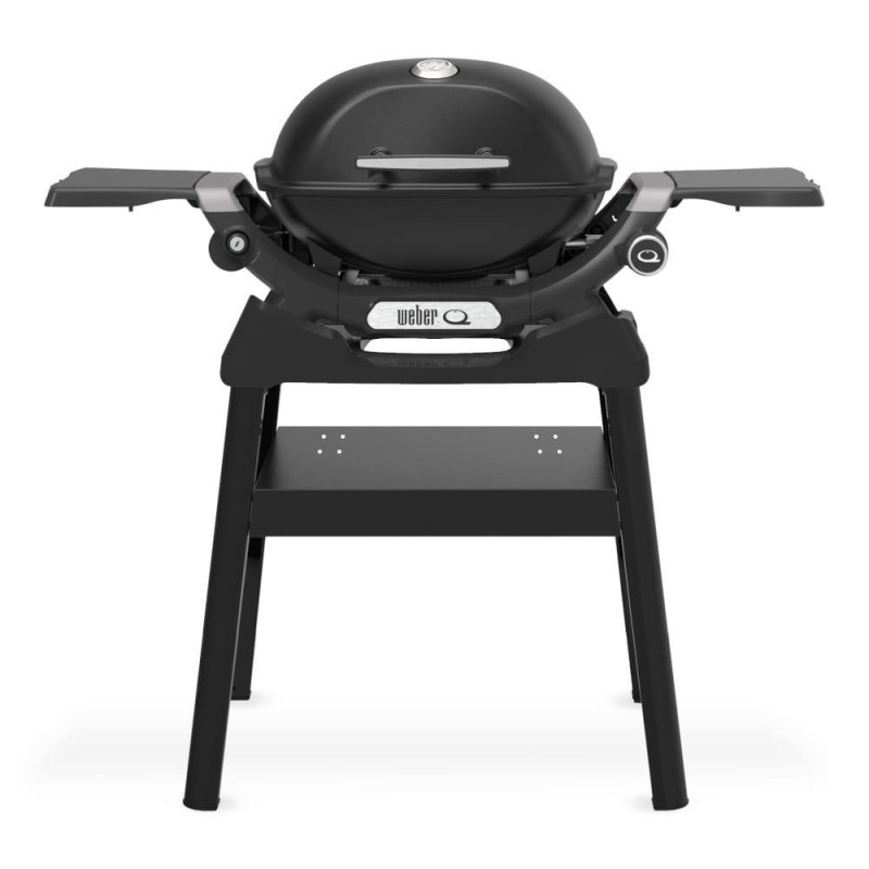 Grill gazowy Weber Q1200N na kartusze ze stojakiem, Czarny