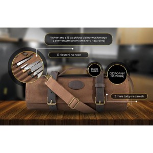 Skórzany pokrowiec na noże SHIORI