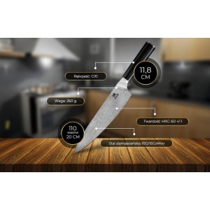 Yasashi-sa Sifu - Profesjonalny nóż szefa kuchni SHIORI