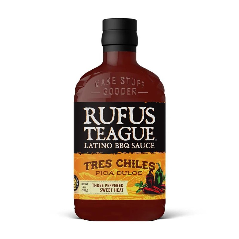 Sos Latino BBQ Tres Chiles 396g - RUFUS TEAGUE