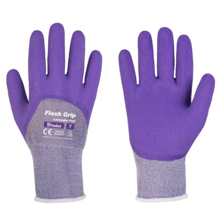 Rękawice ochronne FLASH GRIP LAVENDER FULL, rozmiar 8