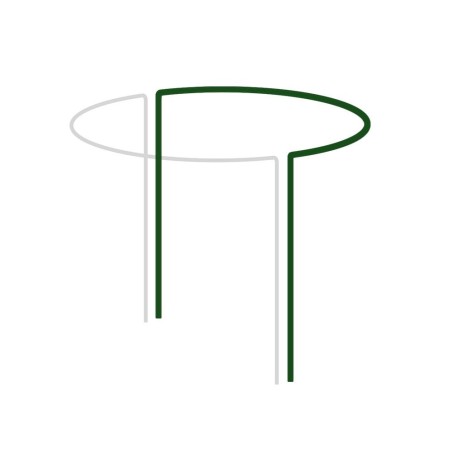 Podpora pierścieniowa do roślin 1/2 koła  śred. 40 cm / wys.115 cm