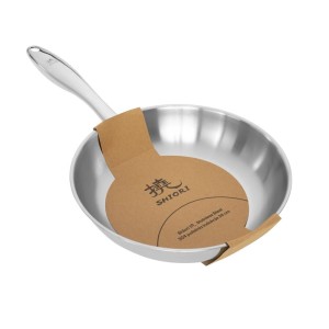 Patelnia Stainless Steel 304 bez powłoki 24cm, indukcja SHIORI