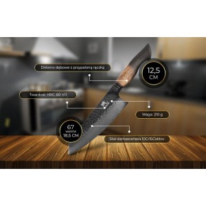 Homura Santoku - Uniwersalny, wielozadaniowy nóż szefa kuchni SHIORI