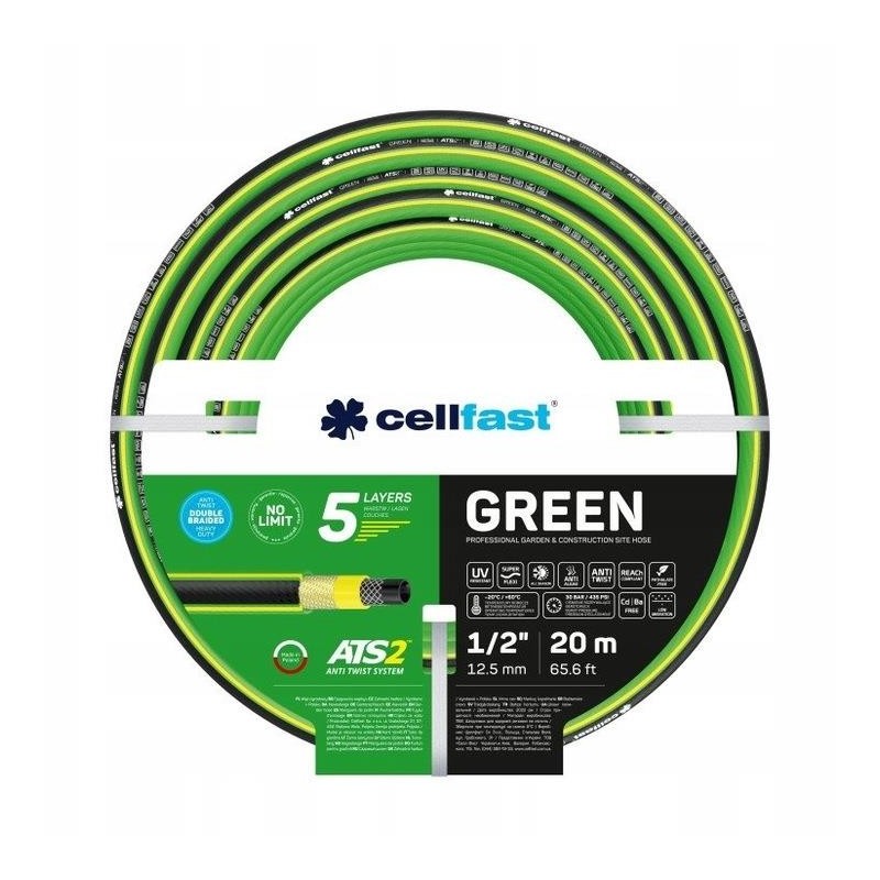 Wąż ogrodowy 5 warstwowy GREEN ATS2 TM  1/2" (12,5 mm) 20 mb