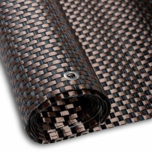 Mata osłonowa RATTAN LUX BROWN PVC splot  8X8 kolor brązowy 830g/m2 1x25