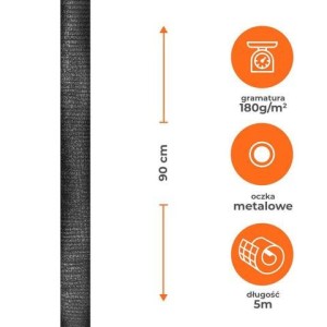 Mata osłonowa DECO GRAFIT Szary, 0,9x5