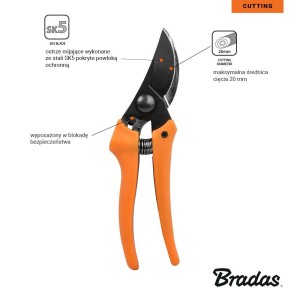 Sekator V-SERIES ostrze mijające, stal SK5