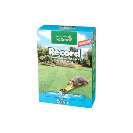 Trawa RECORD - mieszanka wolnorosnąca, opakowanie 1 kg – pudełko