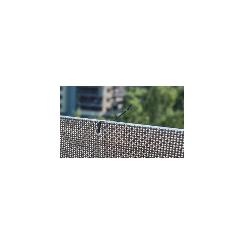 Mata osłonowa RATTAN TESA 1m x 25m splot 4x4, 650g/m2, PVC, brązowy