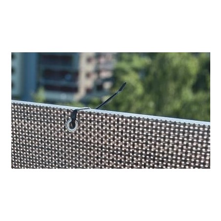 Mata osłonowa RATTAN TESA 1m x 25m splot 4x4, 650g/m2, PVC, brązowy
