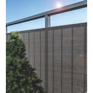 Mata osłonowa RATTAN TESA 1m x 25m splot 4x4, 650g/m2, PVC, brązowy