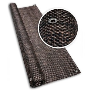 Mata osłonowa RATTAN TESA 1m x 25m splot 4x4, 650g/m2, PVC, brązowy