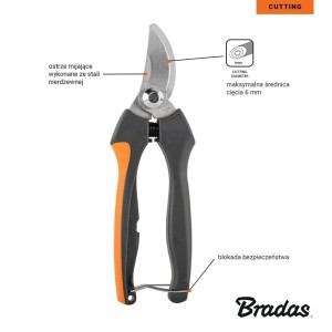 Sekator V-SERIES-D ostrze mijające, stal  nierdzewna