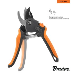 Sekator V-SERIES z regulacją rozwarcia rączki ostrze mijające, stal SK5