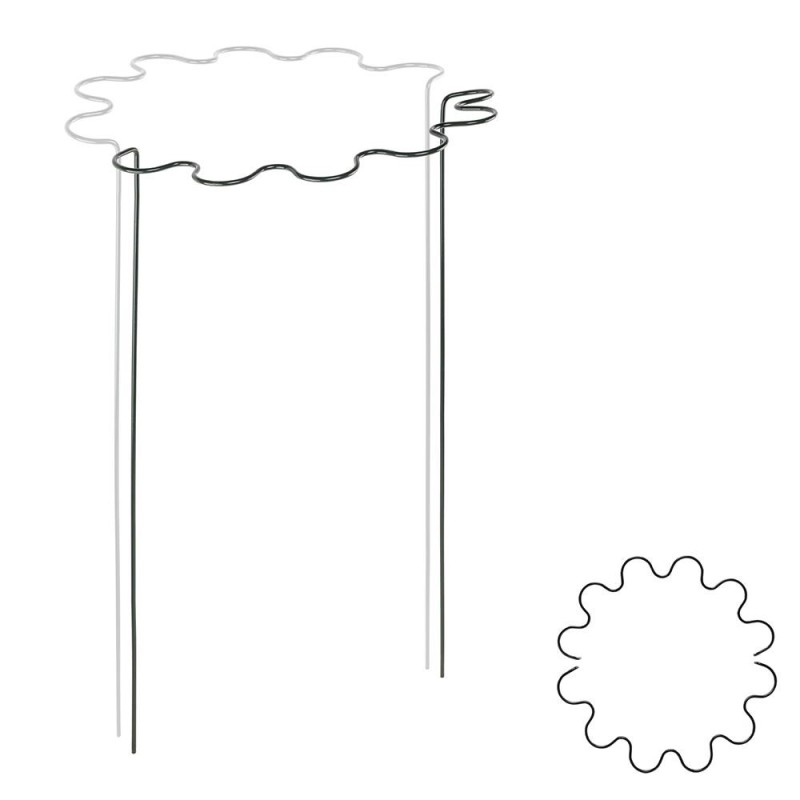 Podpora pierścieniowa falista do roślin   1/2 koła śred. 40 cm / wys. 115cm