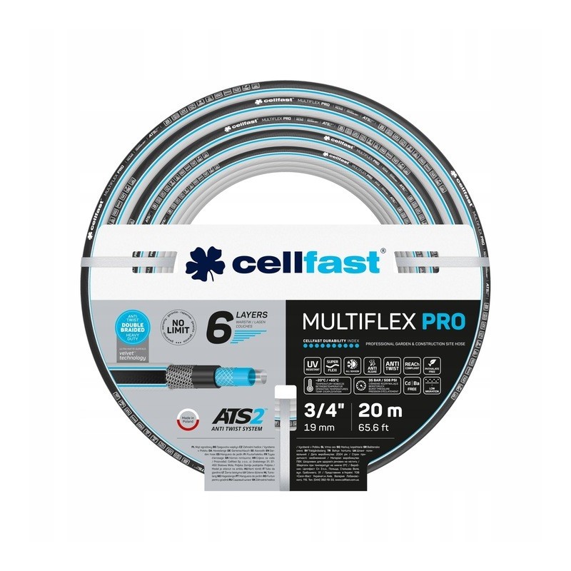 Wąż ogrodowy 6 warstwowy MULTIFLEX ATSV  TM 3/4" (19 mm) 50 mb