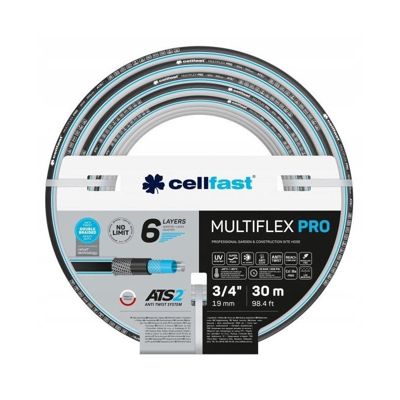 Wąż ogrodowy 6 warstwowy MULTIFLEX ATSV  TM 3/4" (19 mm) 30 mb
