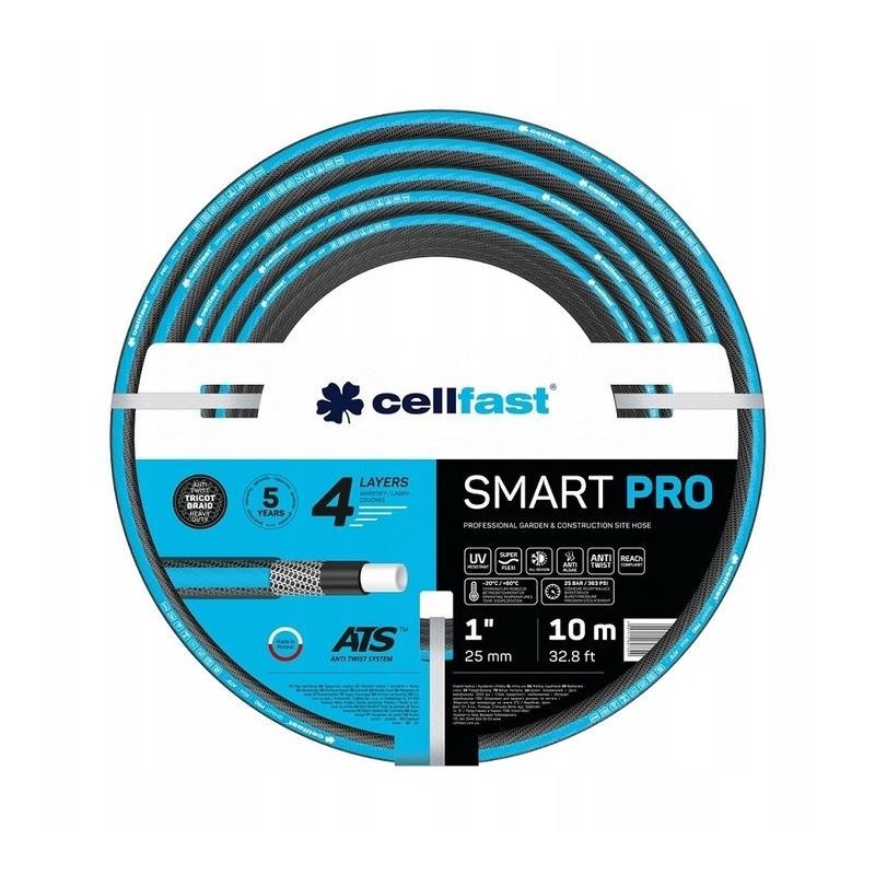 Wąż ogrodowy 4 warstwowy SMART PRO ATS  1" (25 mm) 10 mb