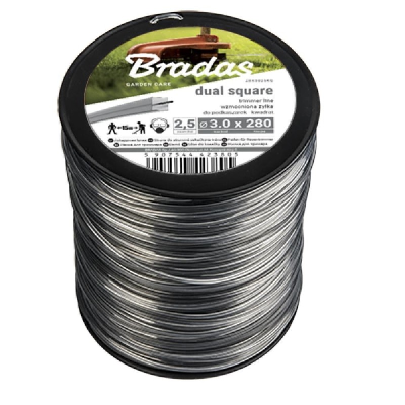 Żyłka RIPPER DUAL, kwadrat 2,4mm x 437m szpula 2,5kg