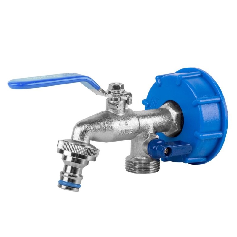 Zestaw BC nakrętka S60x6 kran z wyjściami na 2xGZ 3/4"+2 nyple