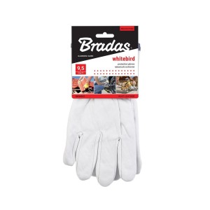 Rękawice ochronne WHITEBIRD ze skóry koziej z lekką podszewką,zapinane na rzep blister