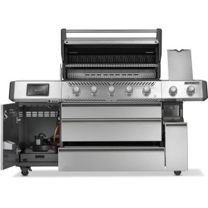 Nowość 2026! Grill gazowy Prestige PRO 665 RSIB z palnikiem rożna, palnikiem bocznym Sizzle Zone™ i wędzarnią, Czarny, WiFi