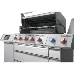 Nowość 2026! Grill gazowy Prestige PRO 665 RSIB z palnikiem rożna, palnikiem bocznym Sizzle Zone™ i wędzarnią, Czarny, WiFi