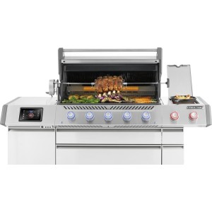 Nowość 2026! Grill gazowy Prestige PRO 665 RSIB z palnikiem rożna, palnikiem bocznym Sizzle Zone™ i wędzarnią, Czarny, WiFi