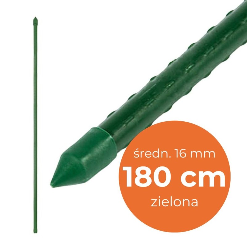 Tyczka metalowa powlekana PE 16mm/180cm LUSTAN