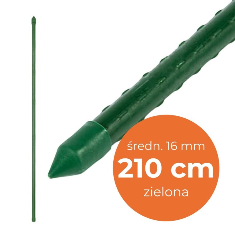 Tyczka metalowa powlekana PE 16mm/210cm LUSTAN