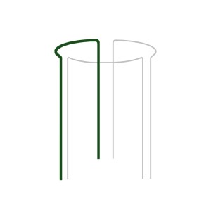 Podpora pierścieniowa do roślin 1/3 koła  śred.40 cm/ wys.130cm BRADAS